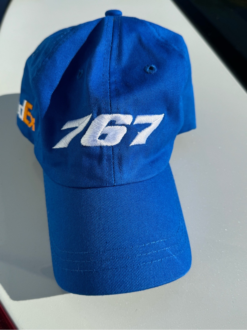 Blue '767' Embroidered Baseball Cap by FedEx